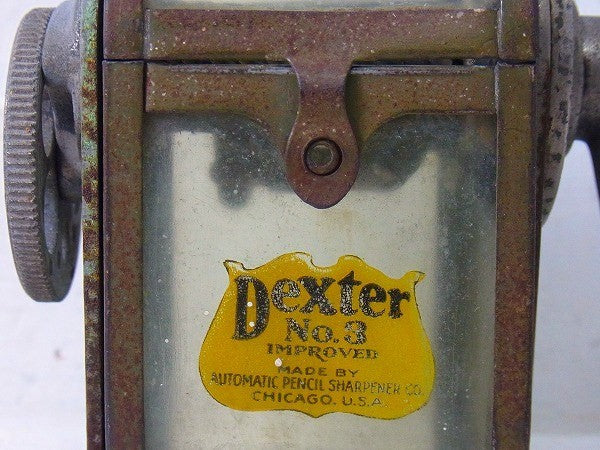 【Dexter】セルロイド製・ヴィンテージ・ペンシルシャープナー/鉛筆削り USA