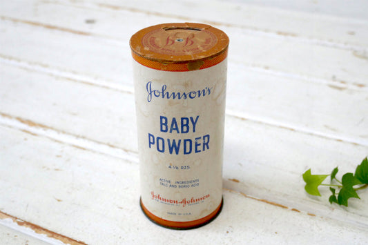 ジョンソン&ジョンソン レトロ 40's ヴィンテージ ベビーパウダー 容器 パッケージ USA