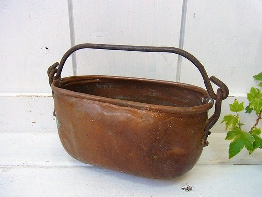 古い銅製のアンティーク・容器/鍋 USA