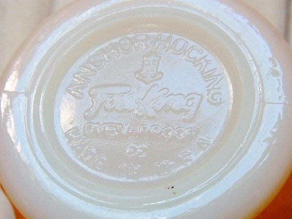 【FireKing】ファイヤーキング・キンバリー・マグカップ(オレンジ)　USA