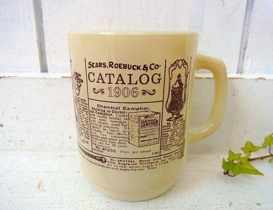 【Fire King】ファイヤーキング・SEARS・アドバタイジング・マグカップ/シアーズ