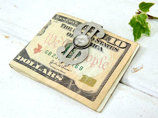 【$モチーフ・鳩・ハト・装飾】ヴィンテージ・マネークリップ・ファッション・アクセサリー