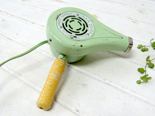 【Handy Hannah】ミントグリーン・ヴィンテージ・ヘアドライヤー/ドライヤー