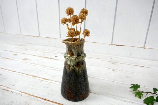 ミッドセンチュリー ポッタリー 重ね掛け レトロ ヴィンテージ ジャグ フラワーポット 花瓶 USA