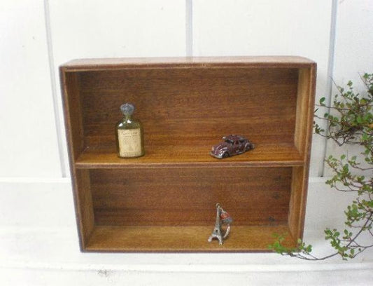 木製 ヴィンテージ・仕切り付き・書類トレー/小さな飾り棚 USA