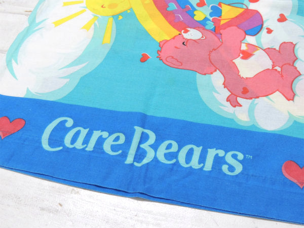 【ケアベア】Care Bears・太陽&レインボー柄・USEDピロケース/枕カバー