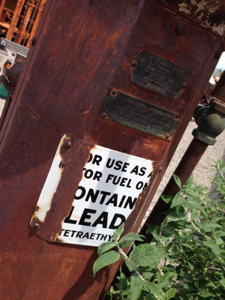 CONTAINS LEAD アドバタイジング・ヴィンテージ・ホーローサイン・看板・ガレージ・US