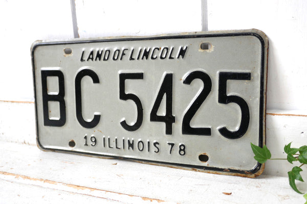 1978年・イリノイ州　② BC 5425 ヴィンテージ・ナンバープレート・カーライセンス