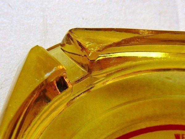 【FRIENDSHIP INN MOTEL】アンバーガラス製・ヴィンテージ・灰皿 /アシュトレイ