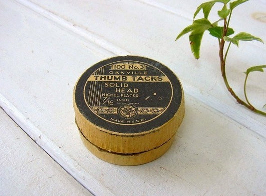 【THUMB TACKS】画鋲・小さなヴィンテージ・紙箱 USA