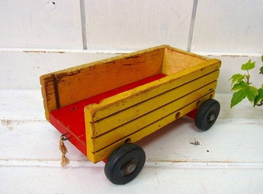 【Red Rascal】木製・車の荷台・子供のヴィンテージおもちゃ/TOY USA