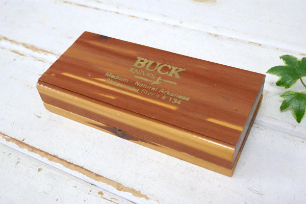 1960's BUCK KNIVES 木箱入り ヴィンテージ ナイフ 研石 シャープニングストーン USA