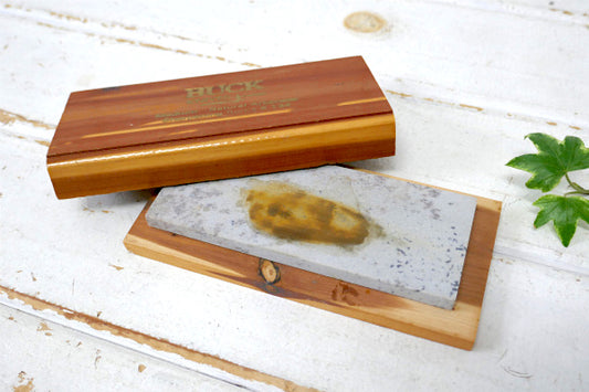 1960's BUCK KNIVES 木箱入り ヴィンテージ ナイフ 研石 シャープニングストーン USA