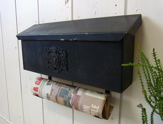 新聞受け付き・横型・ヴィンテージ・メールボックス/郵便受け/ポスト USA