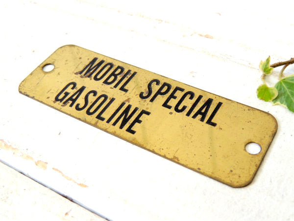 【SPECIAL GASOLINE】⑤モービル・真鍮製・ヴィンテージ・サインプレート・看板