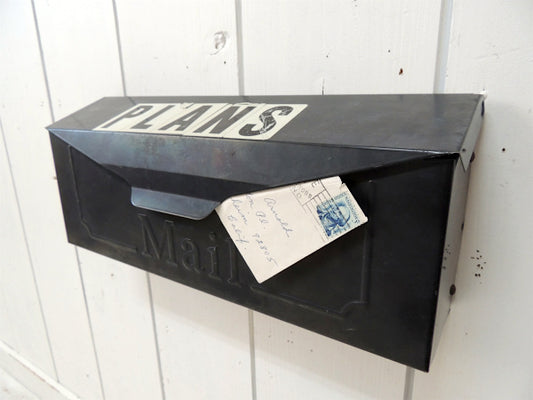 【Mail】黒色・横型・ヴィンテージ・メールボックス/郵便受け/ポスト USA