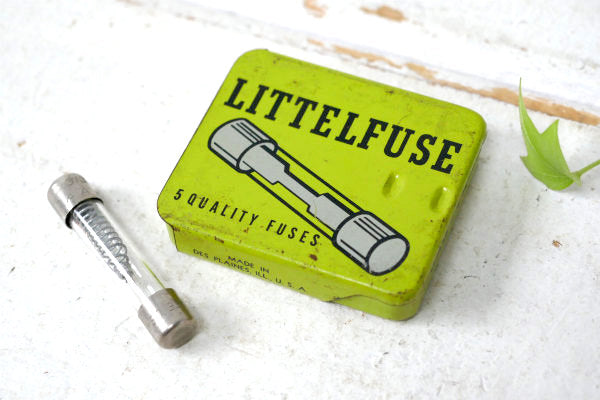 LITTLE FUSES  3AG-2A ガラス管ヒューズ  ヴィンテージ ヒューズ缶 USA
