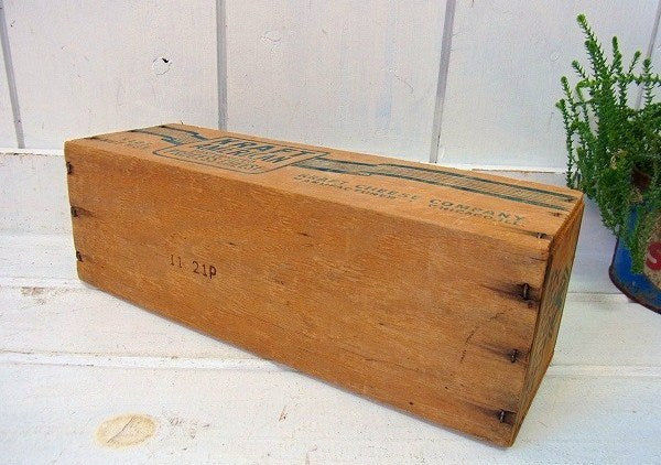 【KRAFT】クラフト社・木製・アンティーク・チーズボックス/木箱　USA