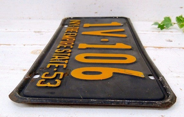 ニューヨーク州・1953年・ヴィンテージ・ナンバープレートTHE EMPIRE STATE