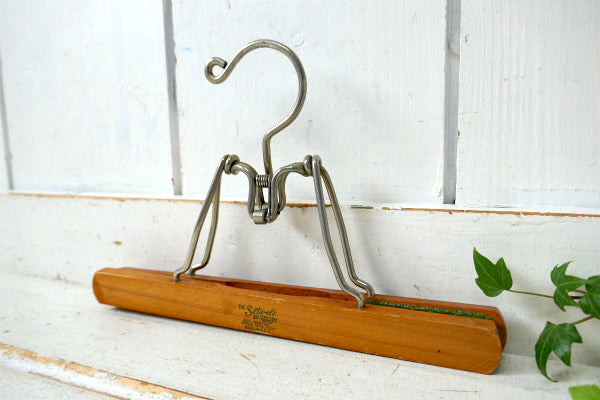 The Setwell 木製 ヴィンテージ パンツハンガー 木製ハンガー ウッド