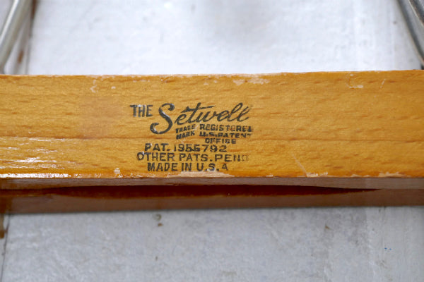 The Setwell 木製 ヴィンテージ パンツハンガー 木製ハンガー ウッドハンガー USA