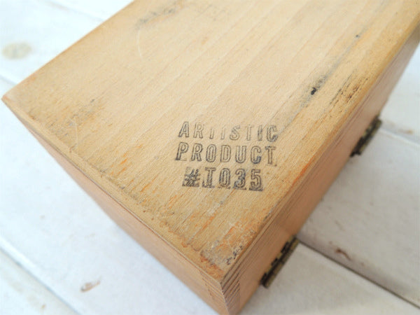 インデックスカード付き・組み木仕様・ヴィンテージ・木製カードボックス/ファイルケース