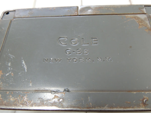 【COLE NEW YORK】カード付き・メタル製・ヴィンテージ・カードボックス/ファイルボックス