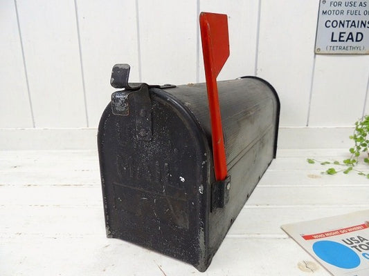 【U.S MAIL】USA!ブリキ製・黒色・ヴィンテージ・メールボックス/ポスト/郵便受け