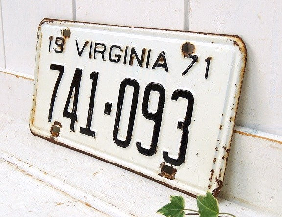 【アメリカ東海岸/バージニア州/1971/VIRGINIA】ビンテージ・ナンバープレート