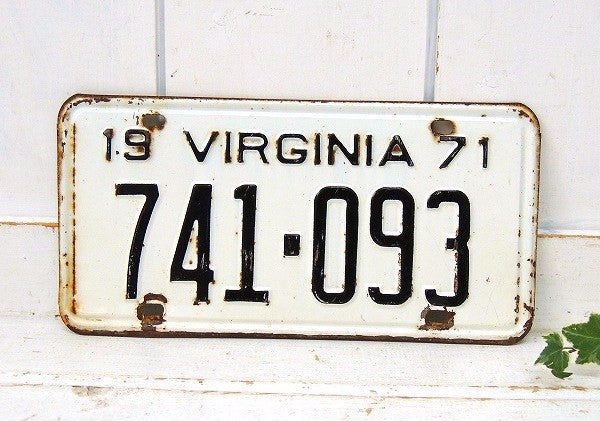 【アメリカ東海岸/バージニア州/1971/VIRGINIA】ビンテージ・ナンバープレート