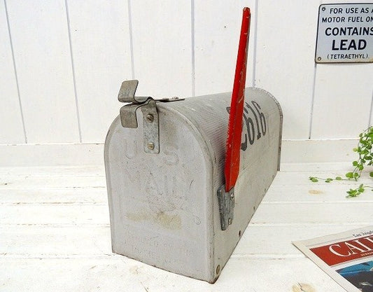 【U.S MAIL】USA!ブリキ製・ナンバー入り・ヴィンテージ・メールボックス/ポスト/郵便受け