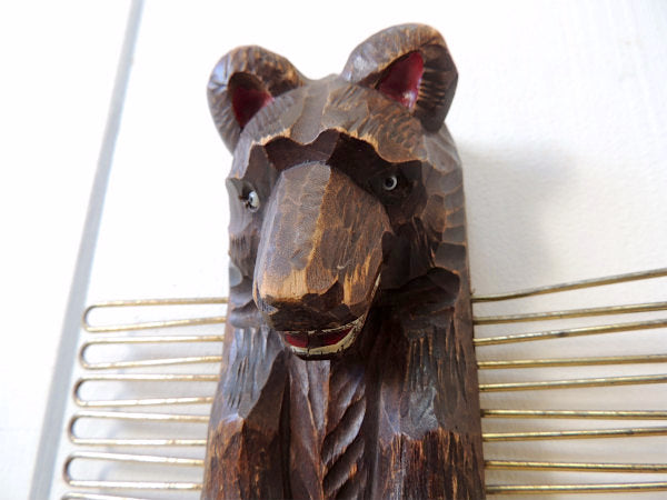 【木彫り熊・木製】ヴィンテージ・ネクタイホルダー・ネクタイハンガー USA・ミッドセンチュリー