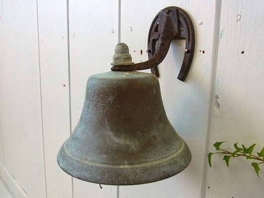 馬の蹄鉄形・銅製×アイアン製・アンティーク・ドアベル/鐘/呼び鈴 USA