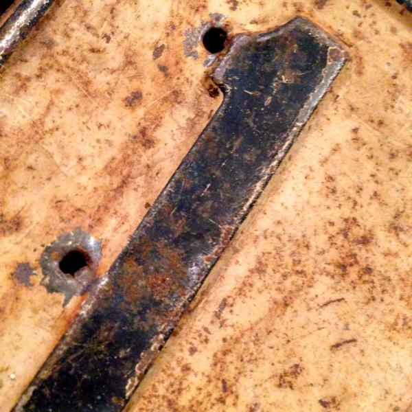 1945年・ビンテージ・ナンバープレート・ミズリー州・119-714・弾痕・USA・カーライセンス