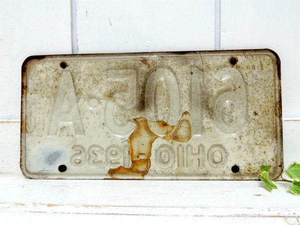 【6105・A】オハイオ州・1936年・ヴィンテージ・ナンバープレート/カーライセンスプレート