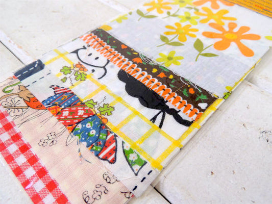 レトロポップなヴィンテージ・ファブリック・10cm角・はぎれ7枚セット/生地 USA