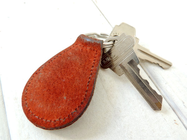 【メルセデス・ベンツ・ドイツ車】ヴィンテージ・革・レザーキーホルダー・鍵2本付き・モーター系