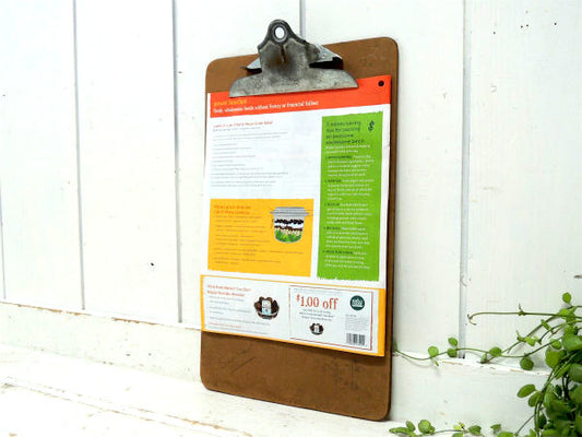 【SKILCRAFT】ロング・ヴィンテージ・クリップボード・バインダー・工業系/文房具