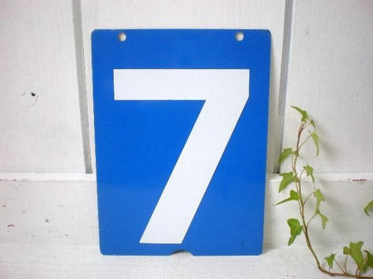 【6&7】ヴィンテージ・両面ナンバープレート/ナンバーサイン