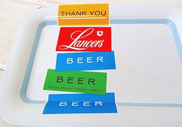 【Lancers BEER】アリゾナ州ビール会社・ノベルティ・ヴィンテージ・トレイ/マネートレイ