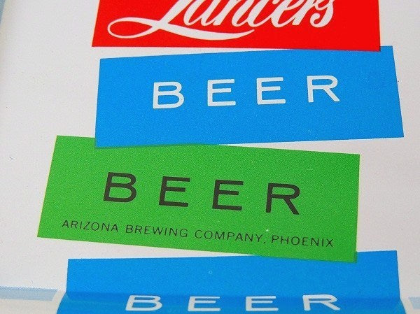 【Lancers BEER】アリゾナ州ビール会社・ノベルティ・ヴィンテージ・トレイ/マネートレイ