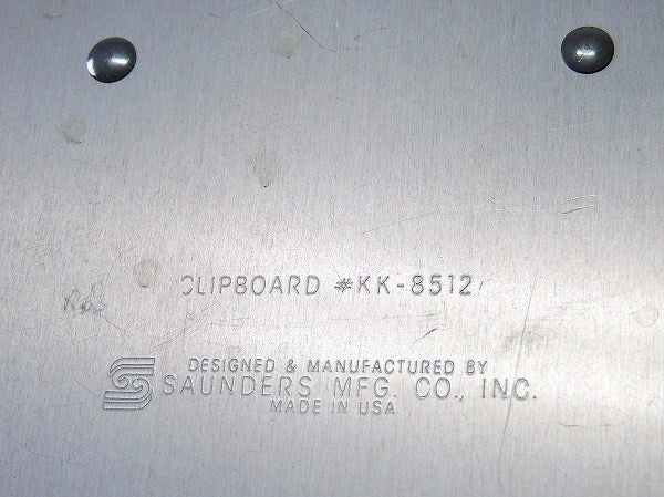 【SAUNDERS】USA・アルミ製・クリップボード/バインダー