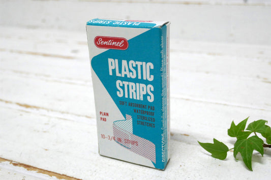 【Sentinel】絆創膏入り・ターコイズブルー・パッケージ・ヴィンテージ・絆創膏・紙箱・レトロ