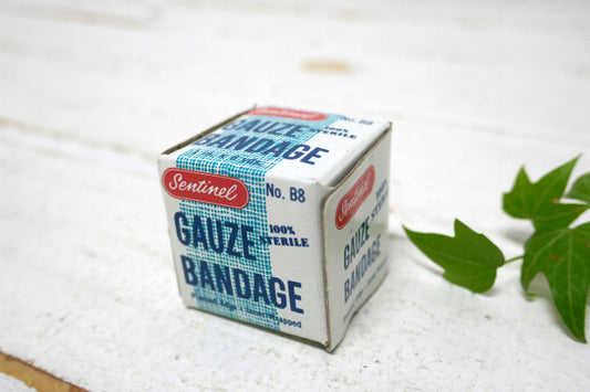 【Sentinel】ミニサイズ・紙箱・パッケージ・デッドストック・ヴィンテージ・ガーゼ・包帯 USA