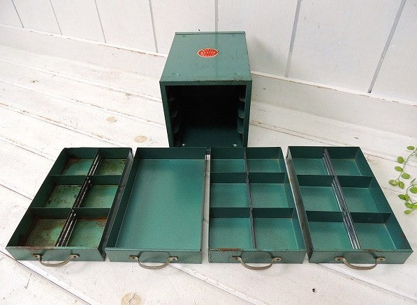 【WARDS MASTER QUALITY/工具箱】アンティーク・卓上チェスト/キャビネット/工業系