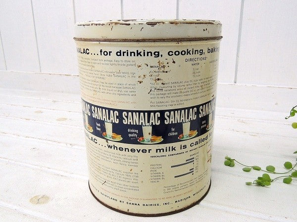 【SANALAC DRY MILK】粉ミルクのヴィンテージ・ティン缶/キャニスター