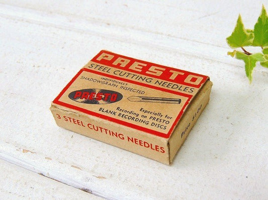 【PRESTO/NEEDLES/針】アンティーク レコード用の針箱・紙箱・パッケージ