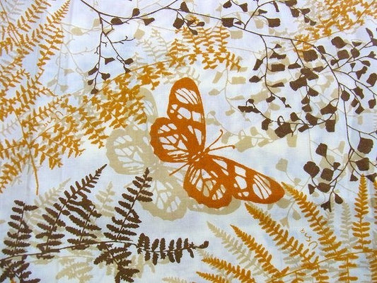 【Vera Neumann】ヴェラニューマン・蝶々柄・ヴィンテージ・ユーズドシーツ(フラット)