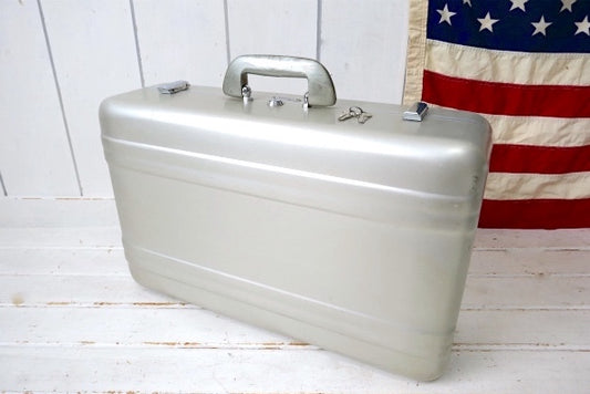 ゼロハリ Halliburton 赤 ハリバートン 鍵付き アルミ製 50's ビンテージ スーツケース トランク USA