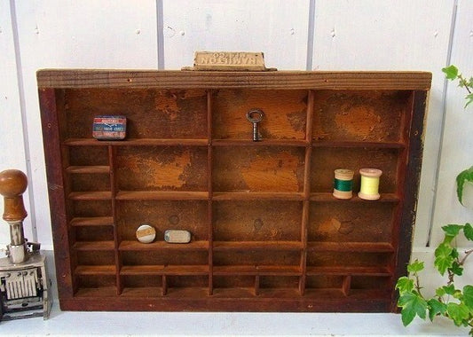 【HAMILTON】ハミルトン・木製・アンティーク・プリンタートレイ/引出し/飾り棚 USA